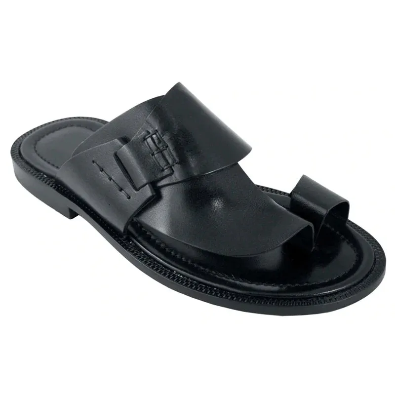 Retro Casual Solid Artificial Leather Sandals