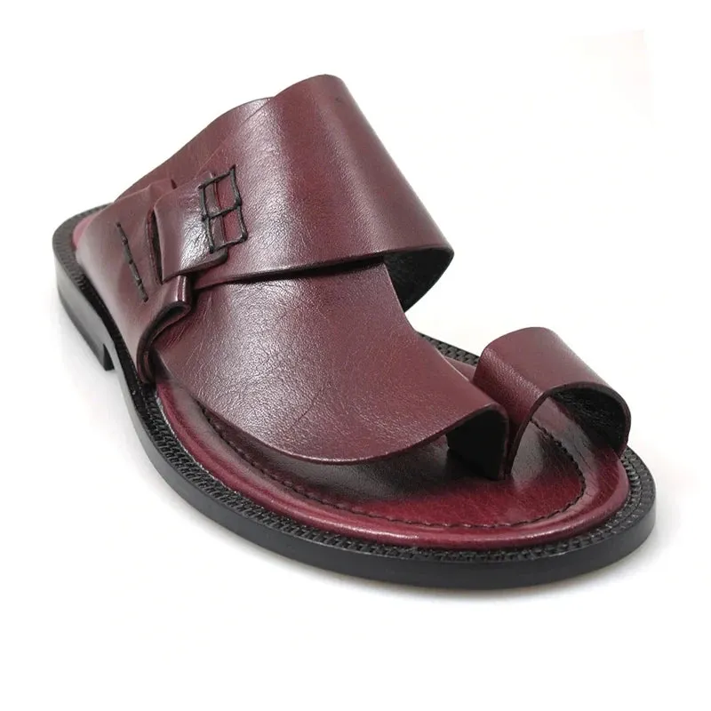 Retro Casual Solid Artificial Leather Sandals