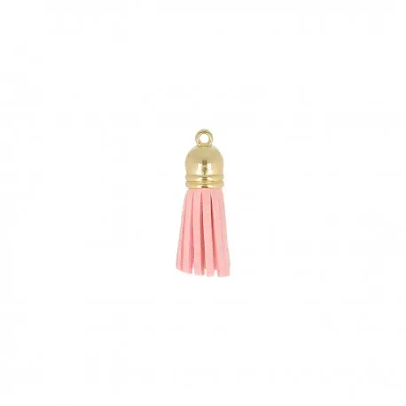 Rose Suede Tassel w/ Cap, 37mm