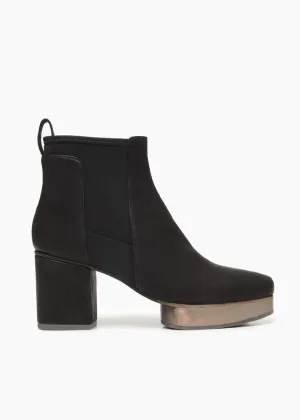 Ruba Clog Boot - Black Leather