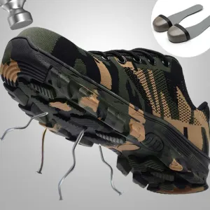 SAFETY SHOES CAMOUFLAGE STEEL IMPACT RESISTANT