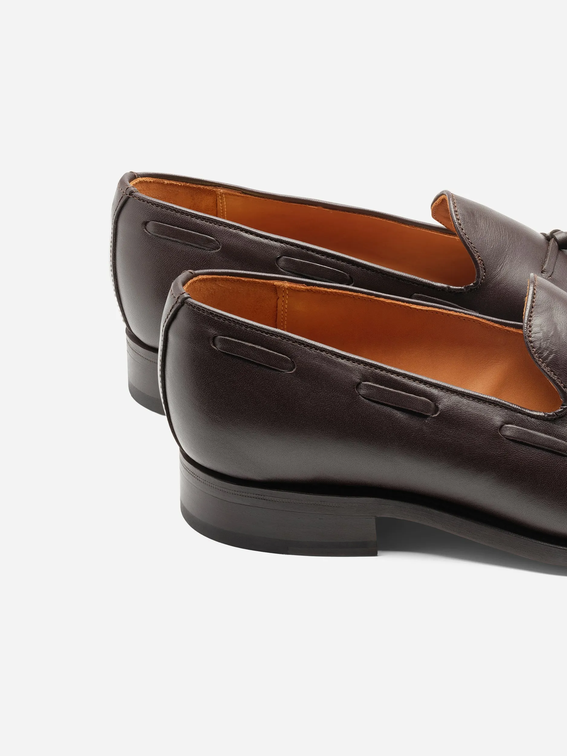 Sanders Finchley Calf Tassel Loafer Dark Brown