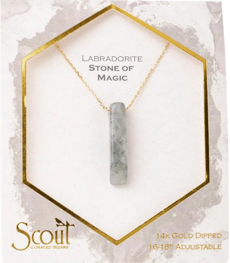 Scout Stone Point Necklace - Labradorite Stone Of Magic