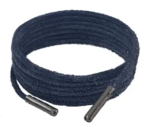 Shoelaces & Boot Laces Navy/Grey 3 mm Round Leather