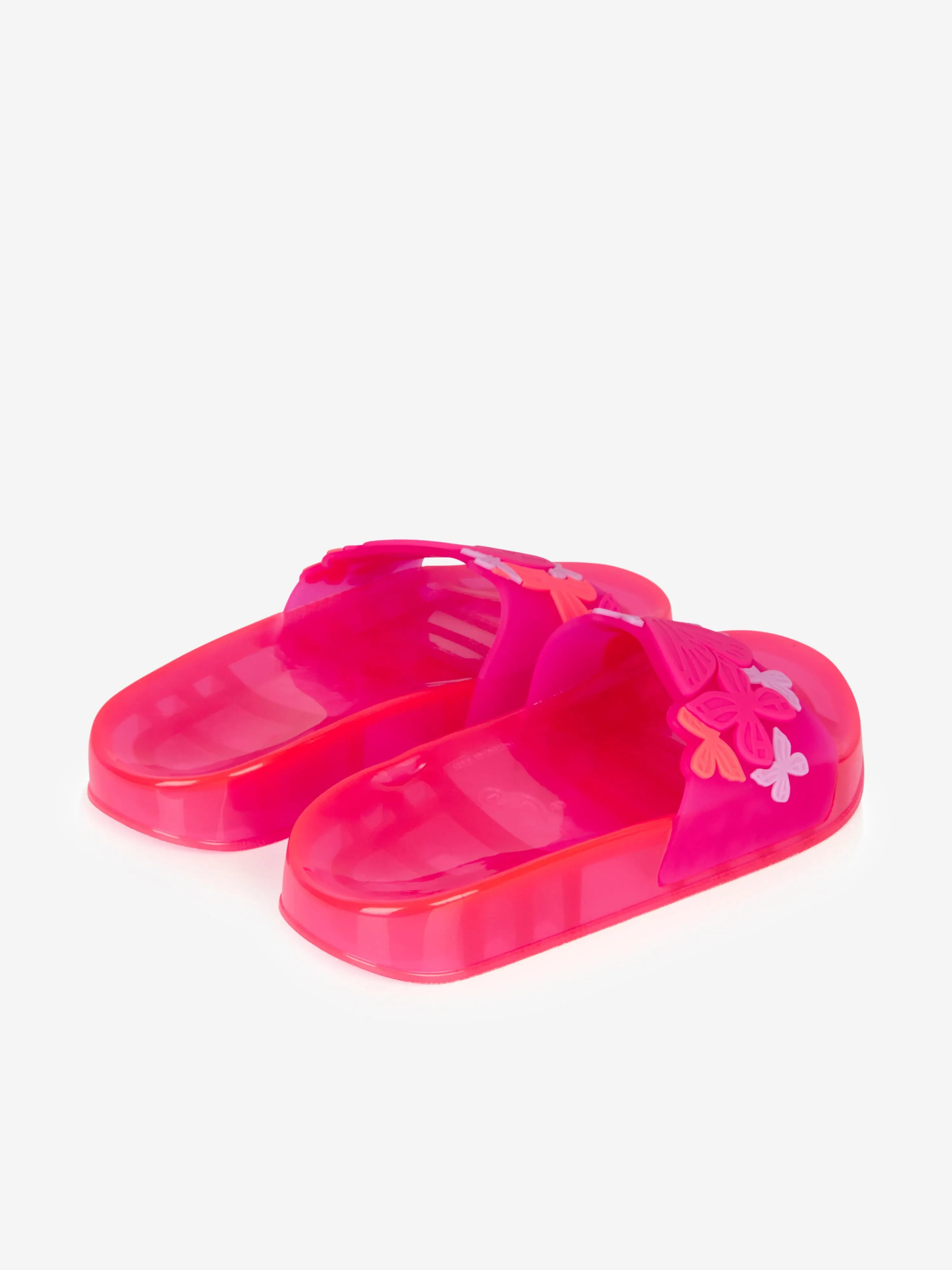 Sophia Webster Girls Butterfly Jelly Sliders in Pink