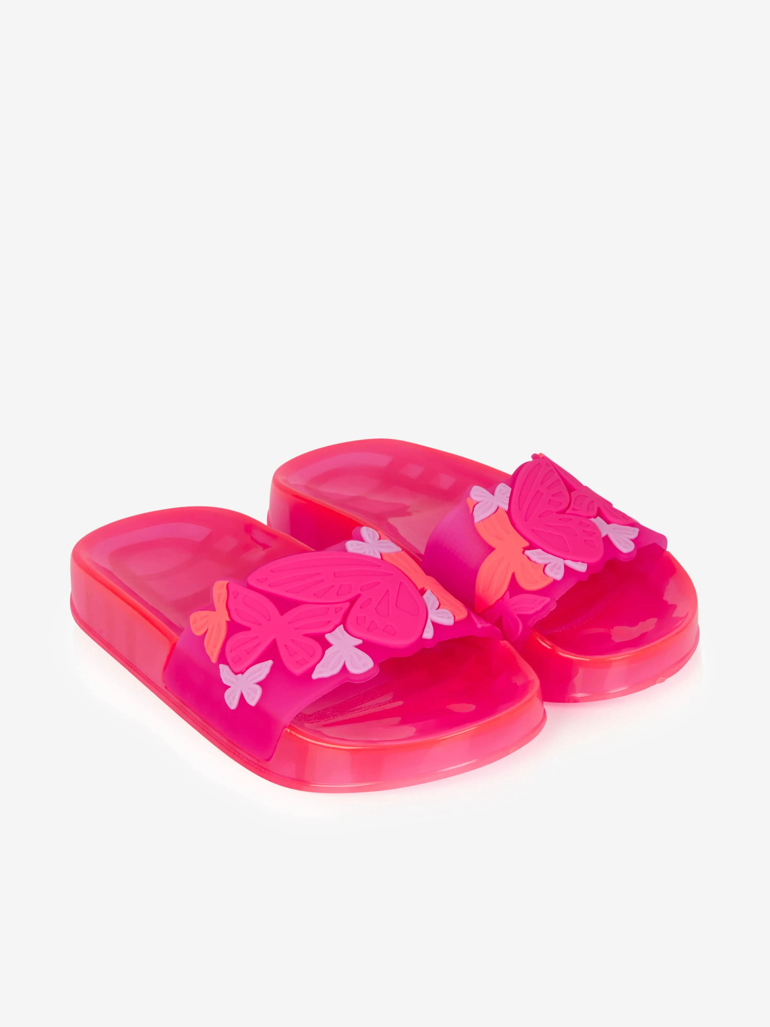 Sophia Webster Girls Butterfly Jelly Sliders in Pink