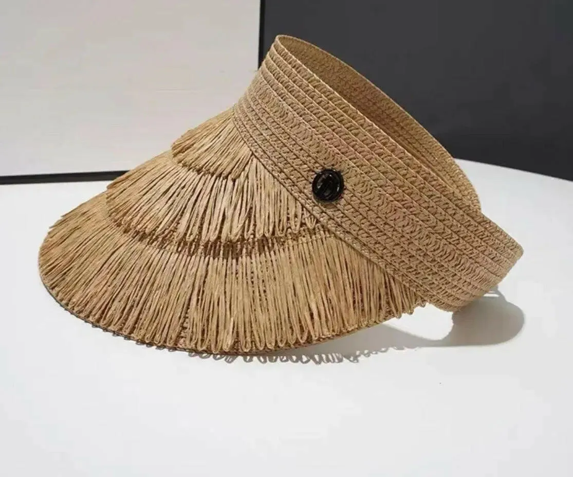 Straw Tassel Visor Hat: Sun Protection with Style