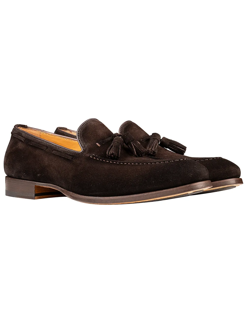 Suede Tassel Loafer Marron