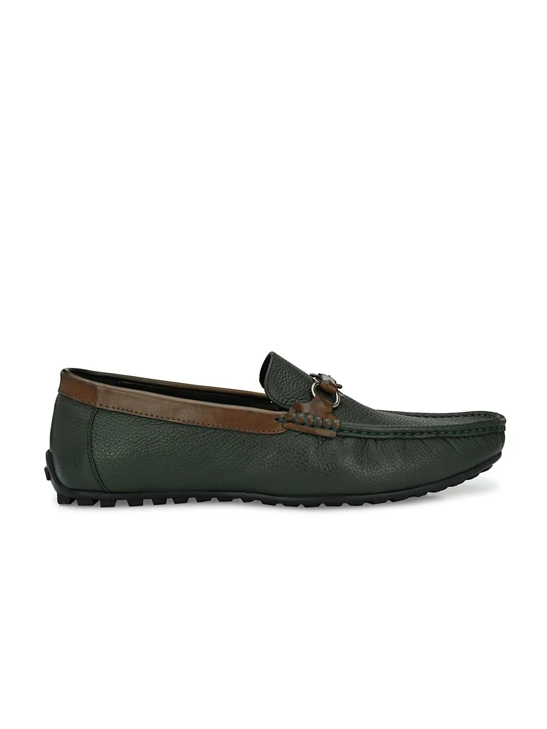 Sutton Green Loafers with Buckle