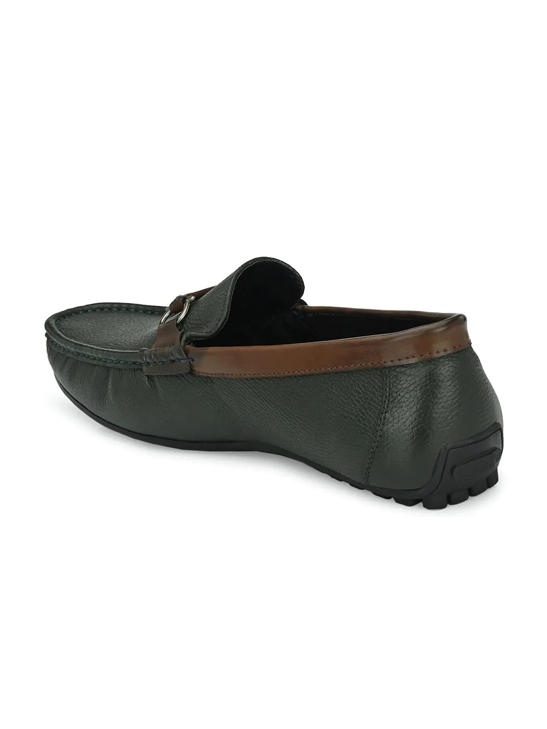 Sutton Green Loafers with Buckle