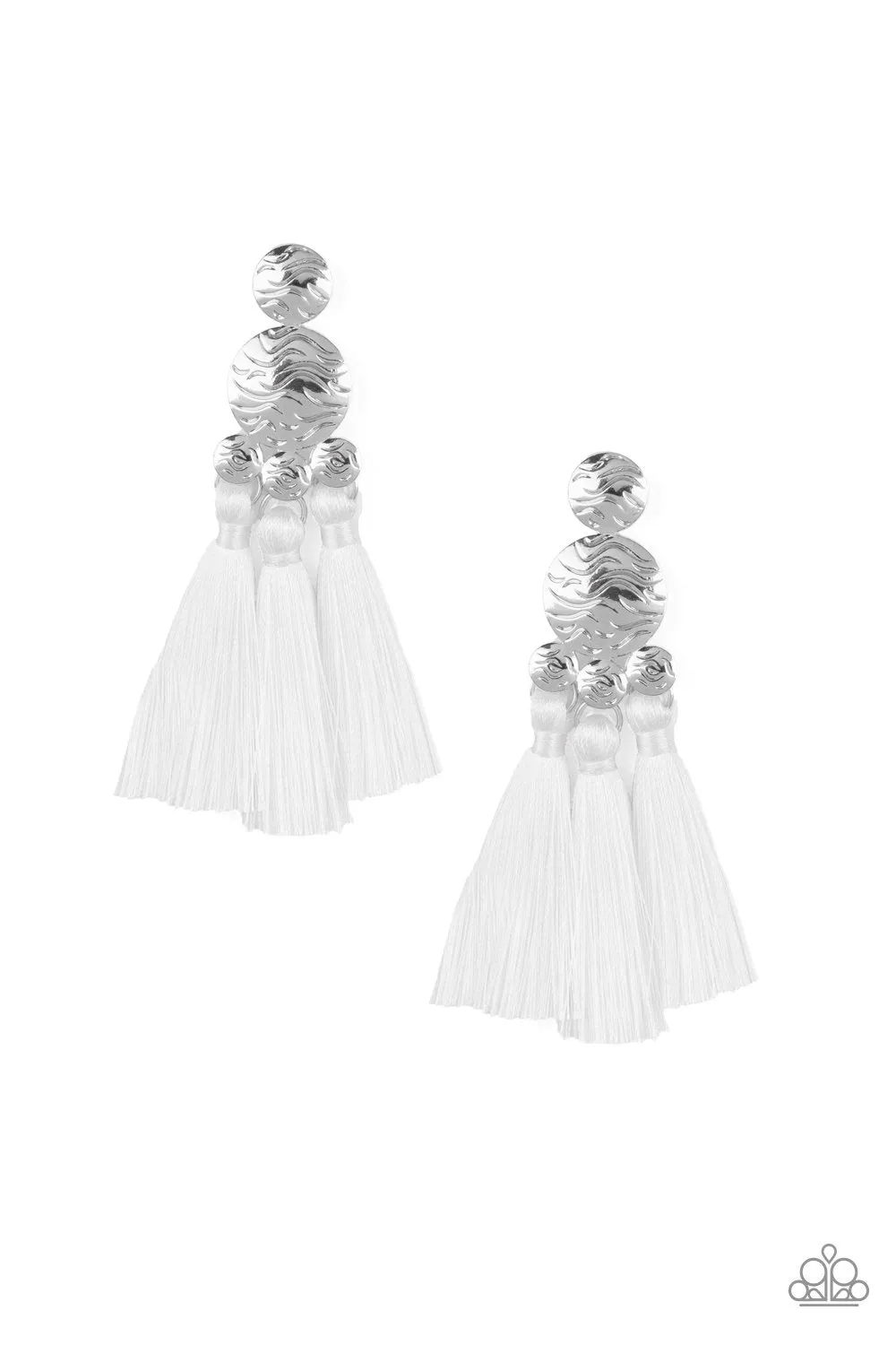 Taj Mahal Tourist - White Earrings Paparazzi Accessories