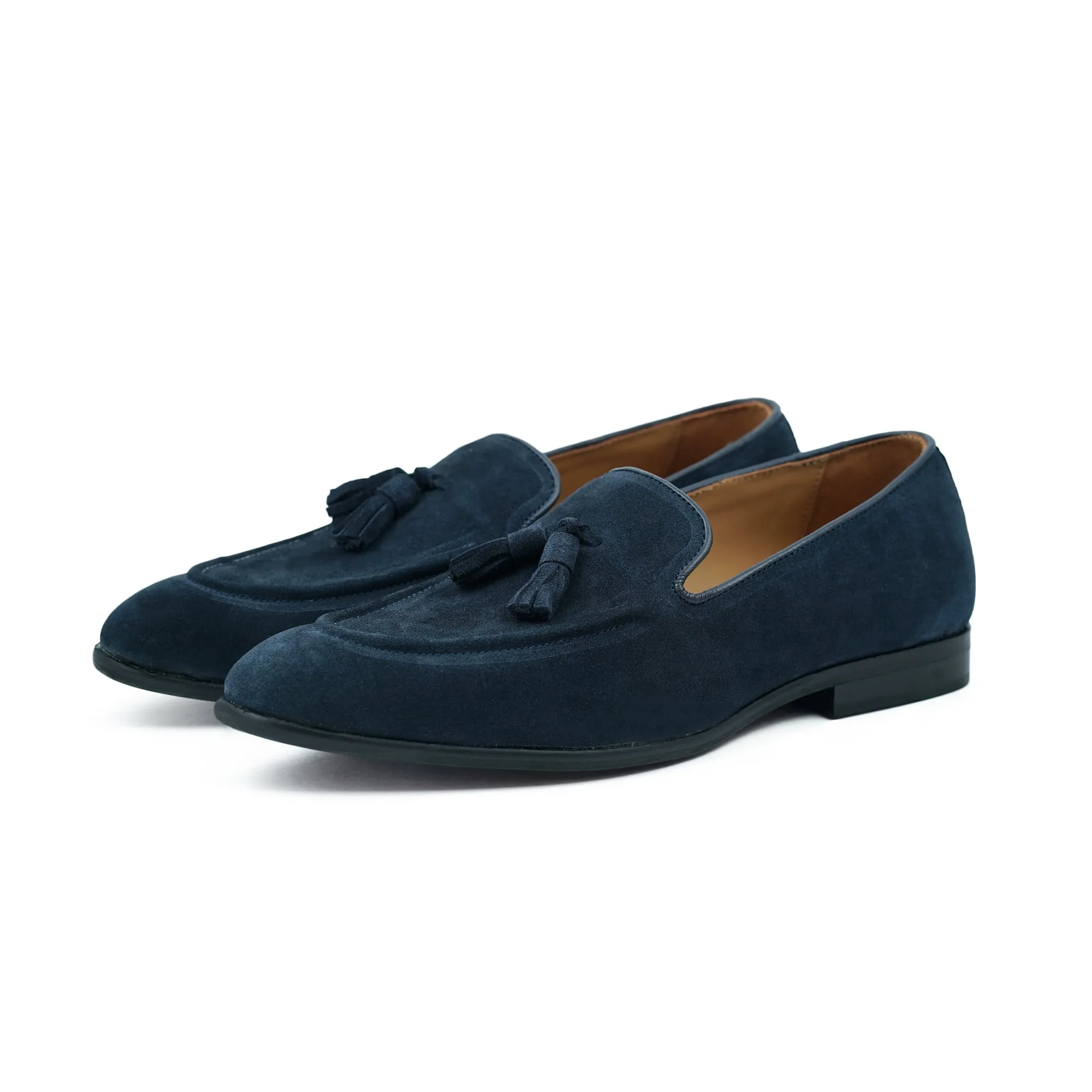 Tassel Loafers Blue Suede