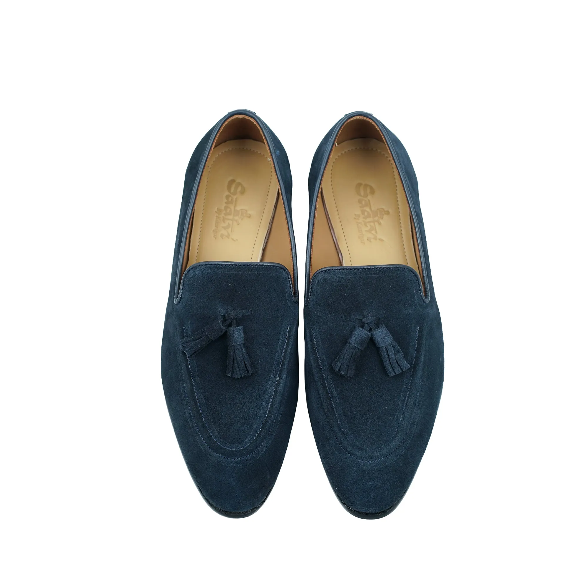 Tassel Loafers Blue Suede