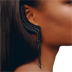 TEEK - Mystic Black Tassel Earring Clip