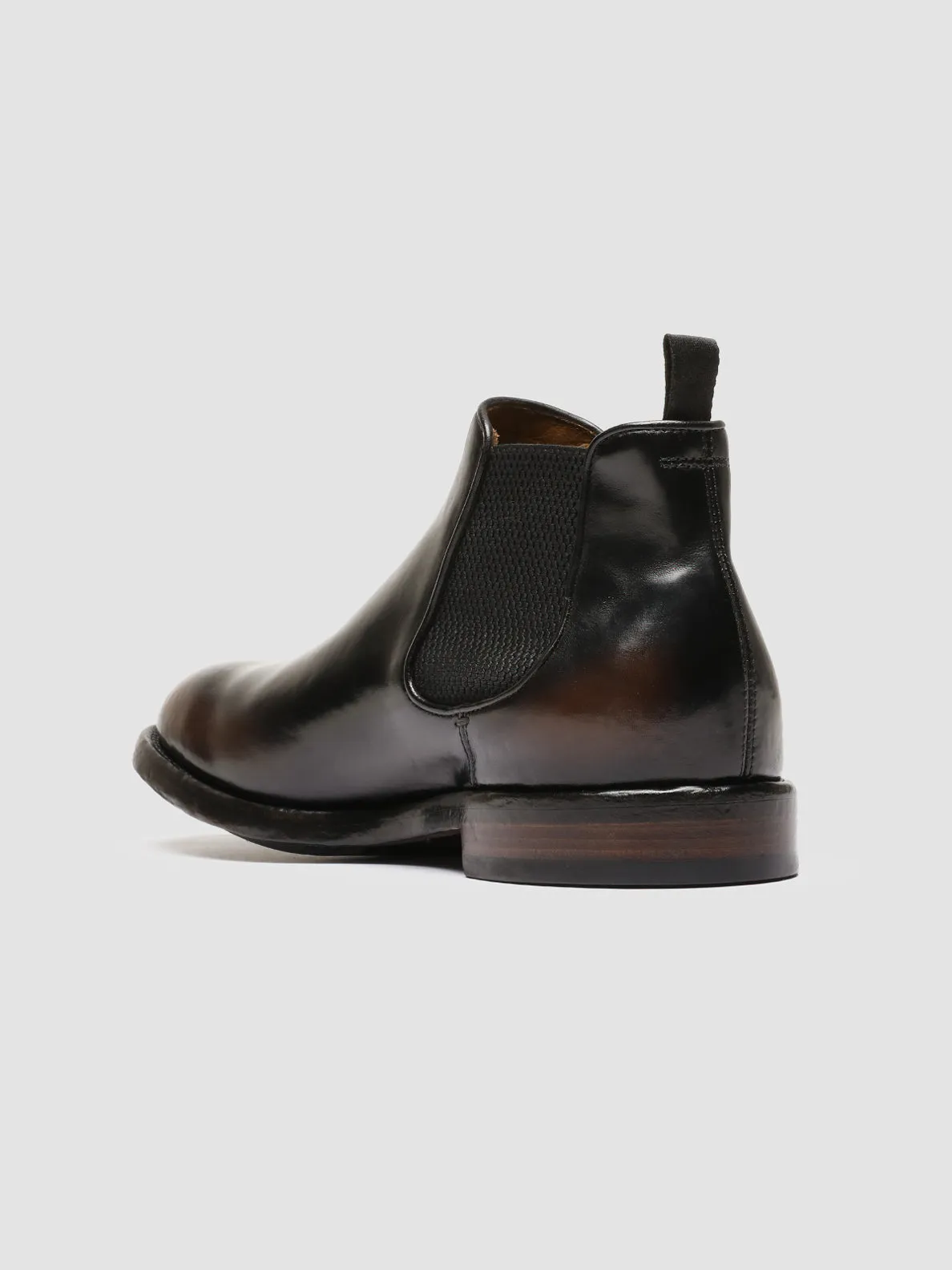 TEMPLE 008 - Brown Leather Chelsea Boots