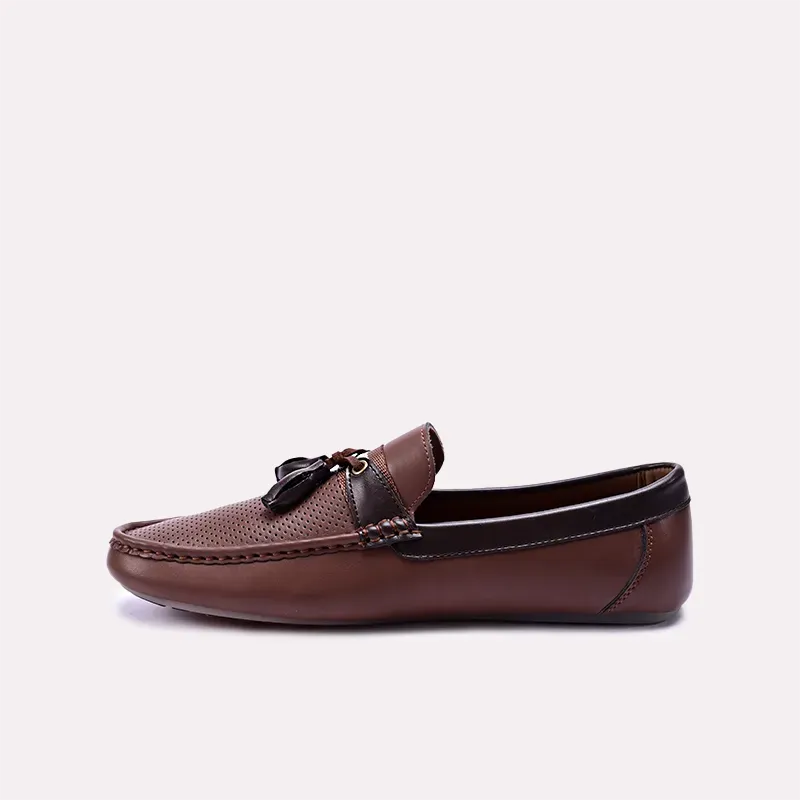 Thaddeus Brown Tassel Loafers 0130856