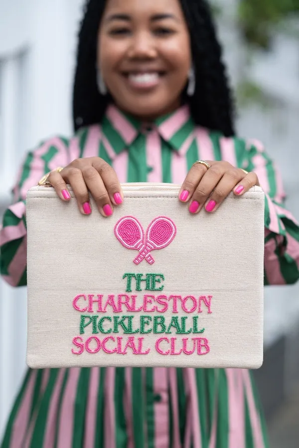 The Charleston Pickleball Social Club Canvas Pouch