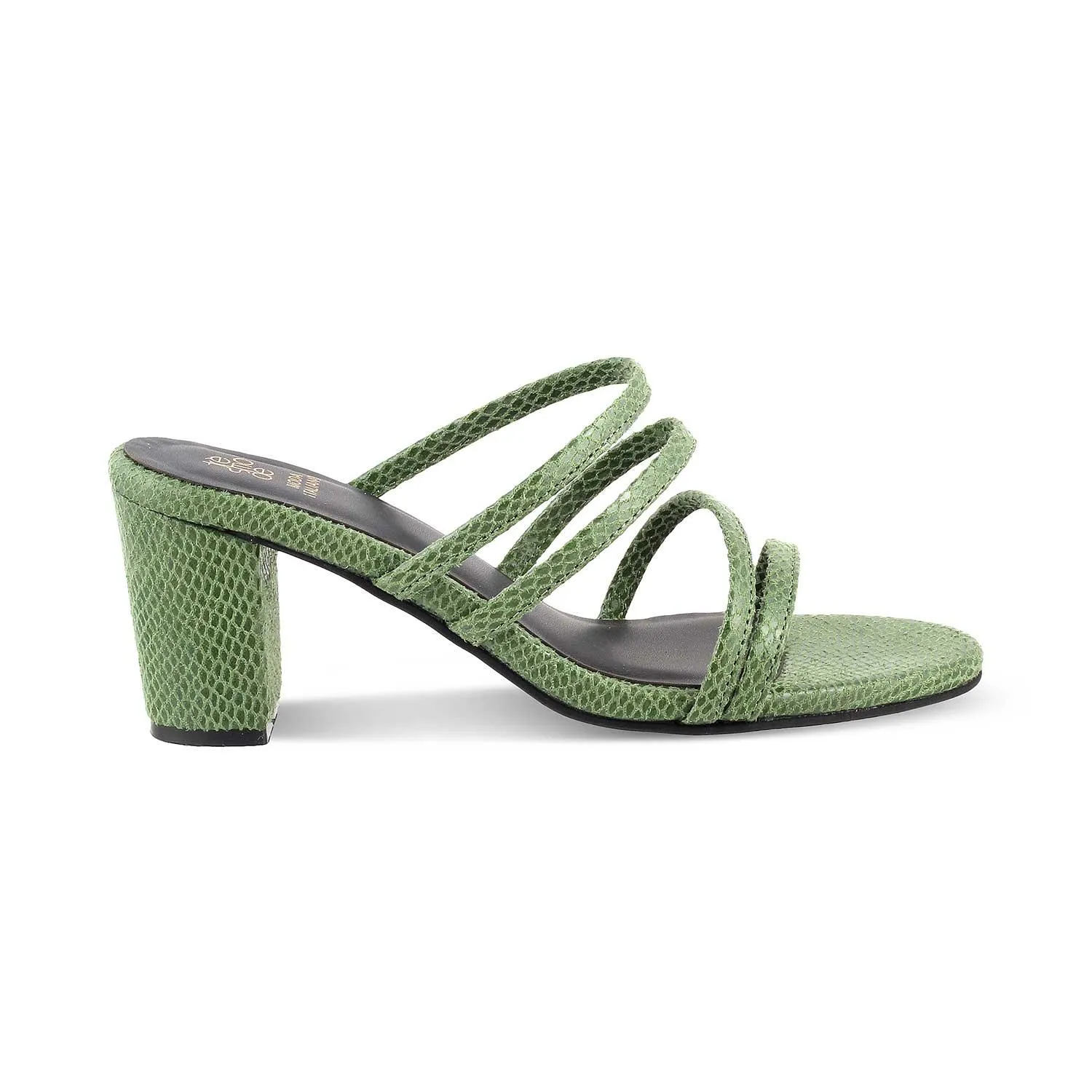 The Imulate Green Women's Dress Block Heel Sandals Tresmode