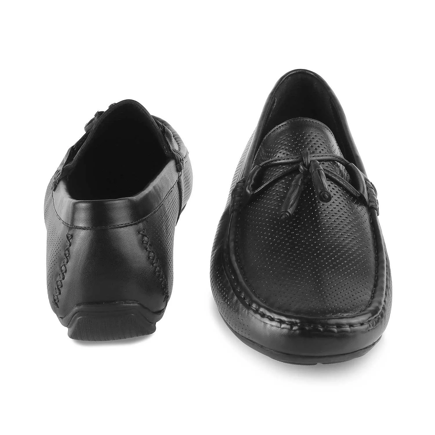 The Otie Black Men's Leather Loafers