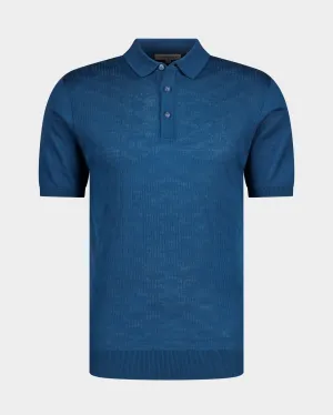 The Sonny Knitted Polo Shirt - Navy