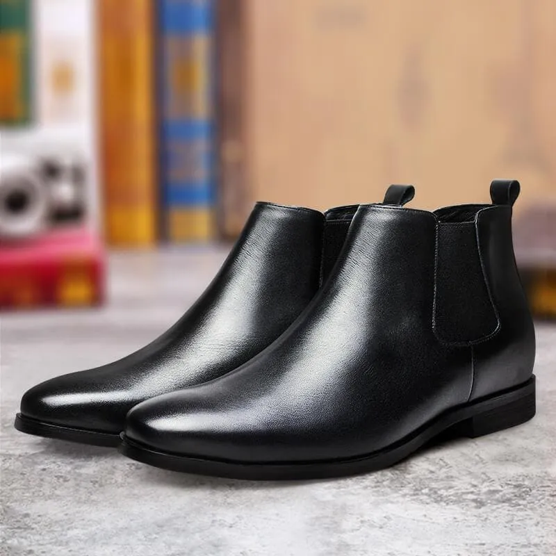 This item only ships to the United States - 6 CM / 2.36 Inches CMR CHAMARIPA Height Increasing Boots Leather Dress Boots that Add Height