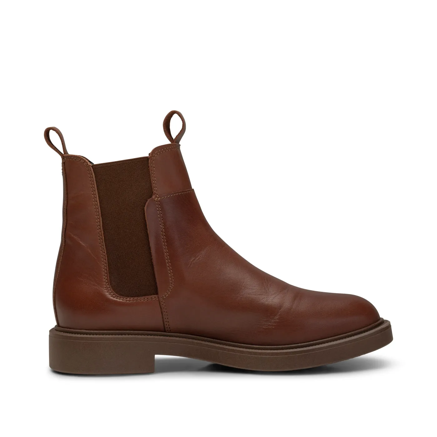 Thyra chelsea boot leather - CHESTNUT BROWN