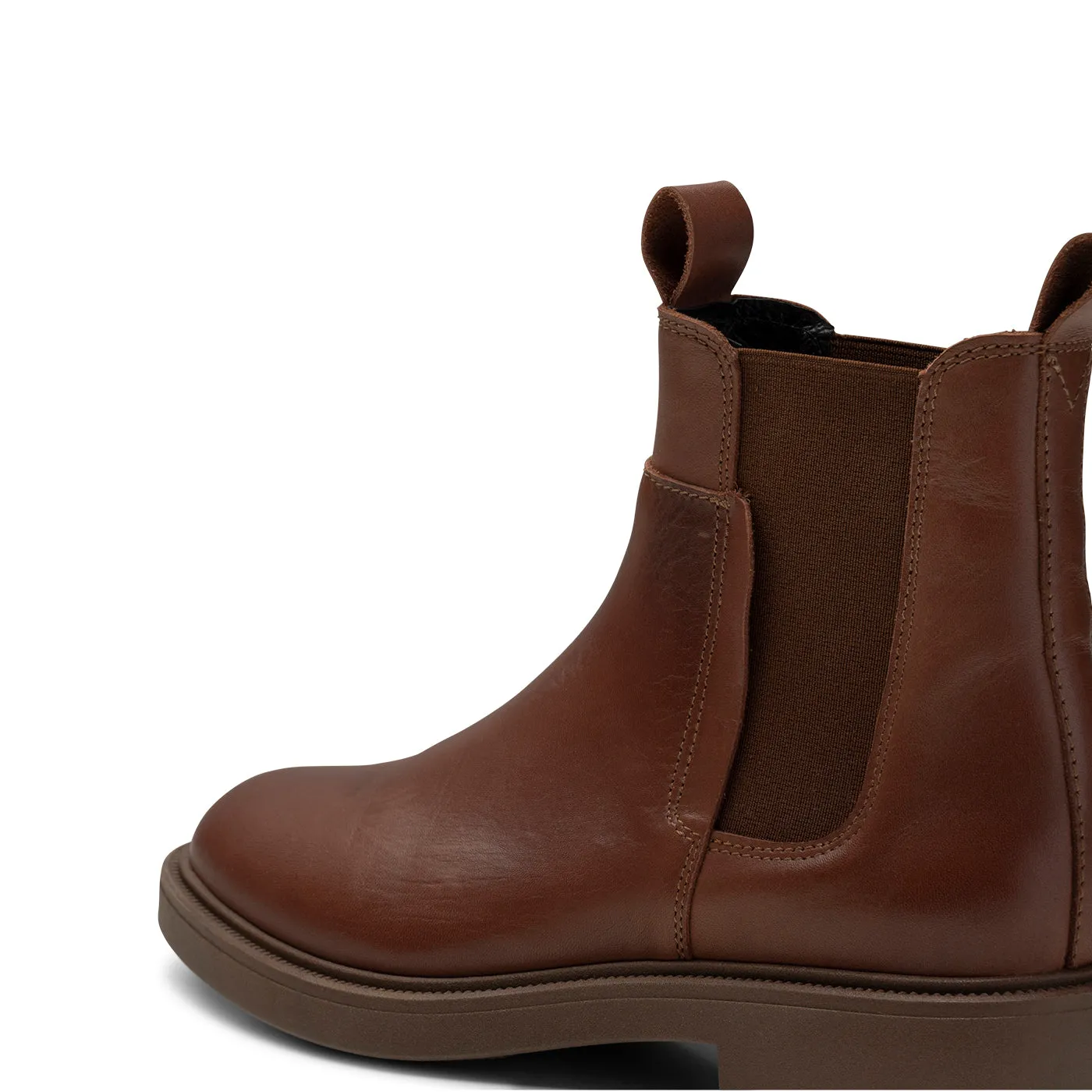 Thyra chelsea boot leather - CHESTNUT BROWN