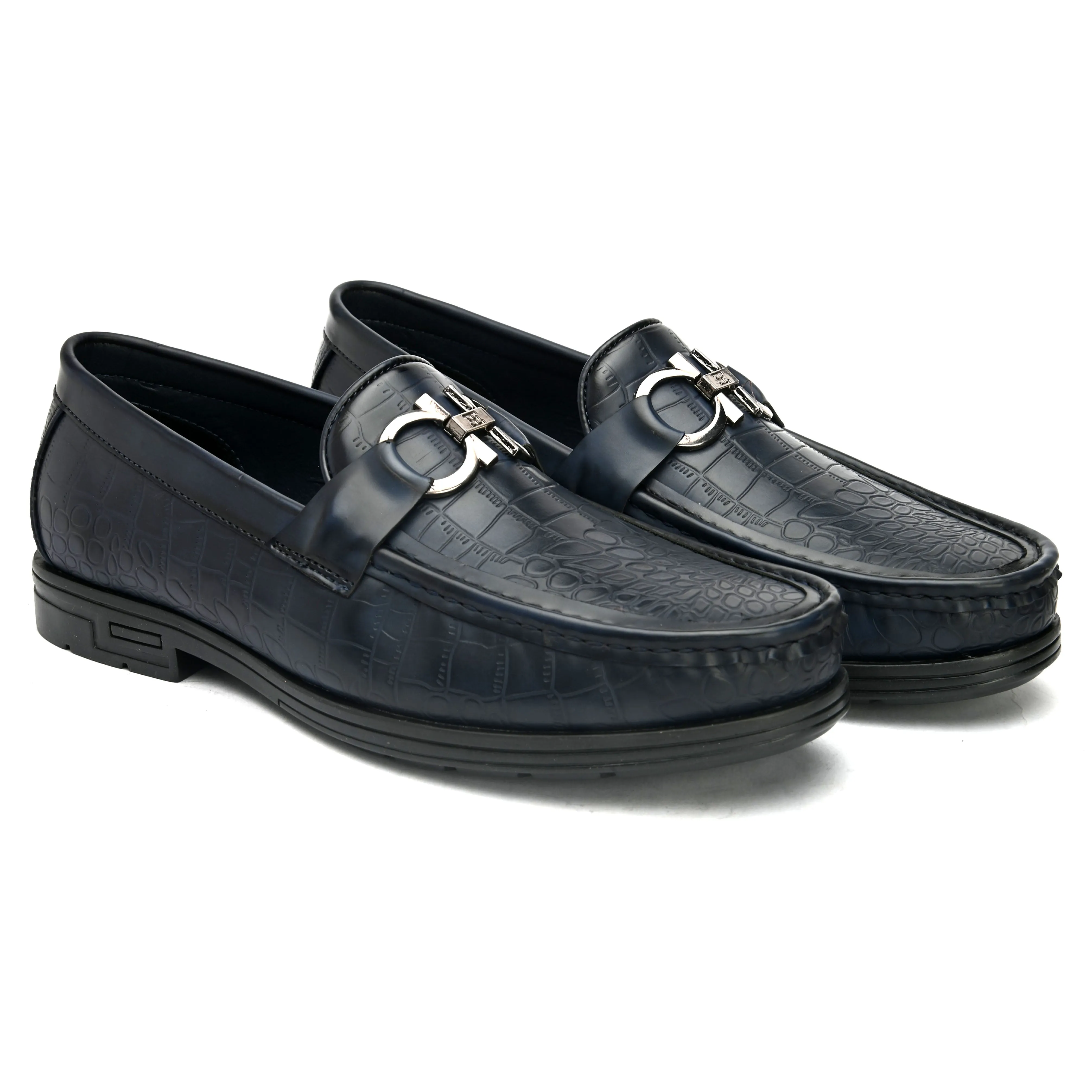 Topman Blue Buckle Loafers