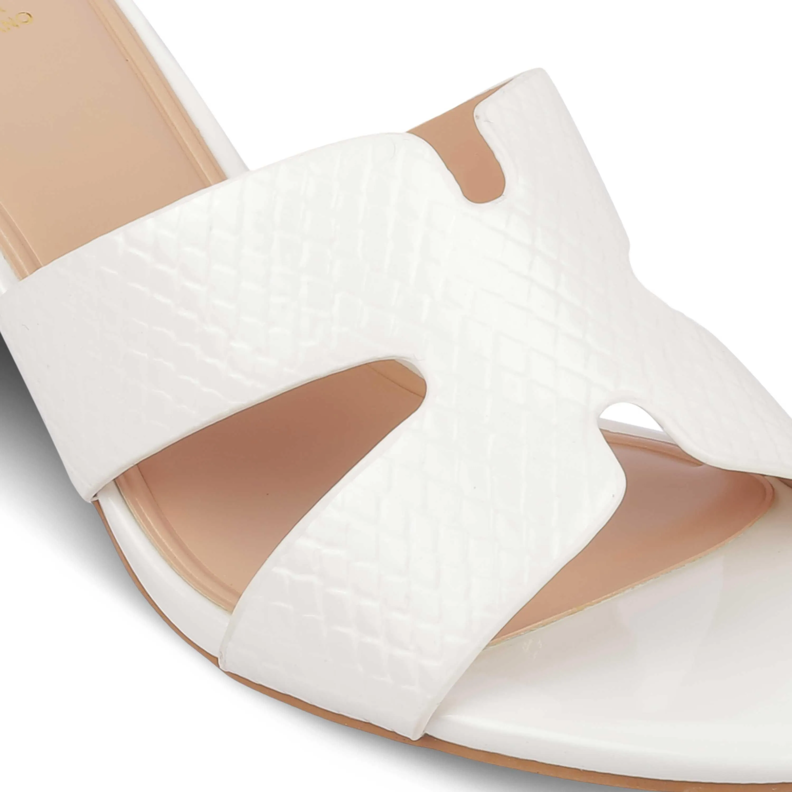 Tresmode Rovero White Women's Dress Block Heel Sandals