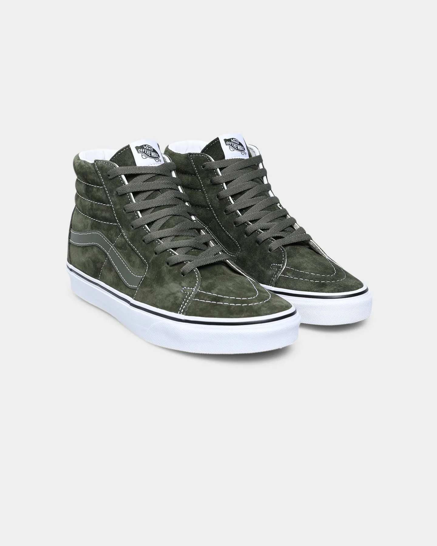 Vans SK8-HI Pig Suede Olive/True White