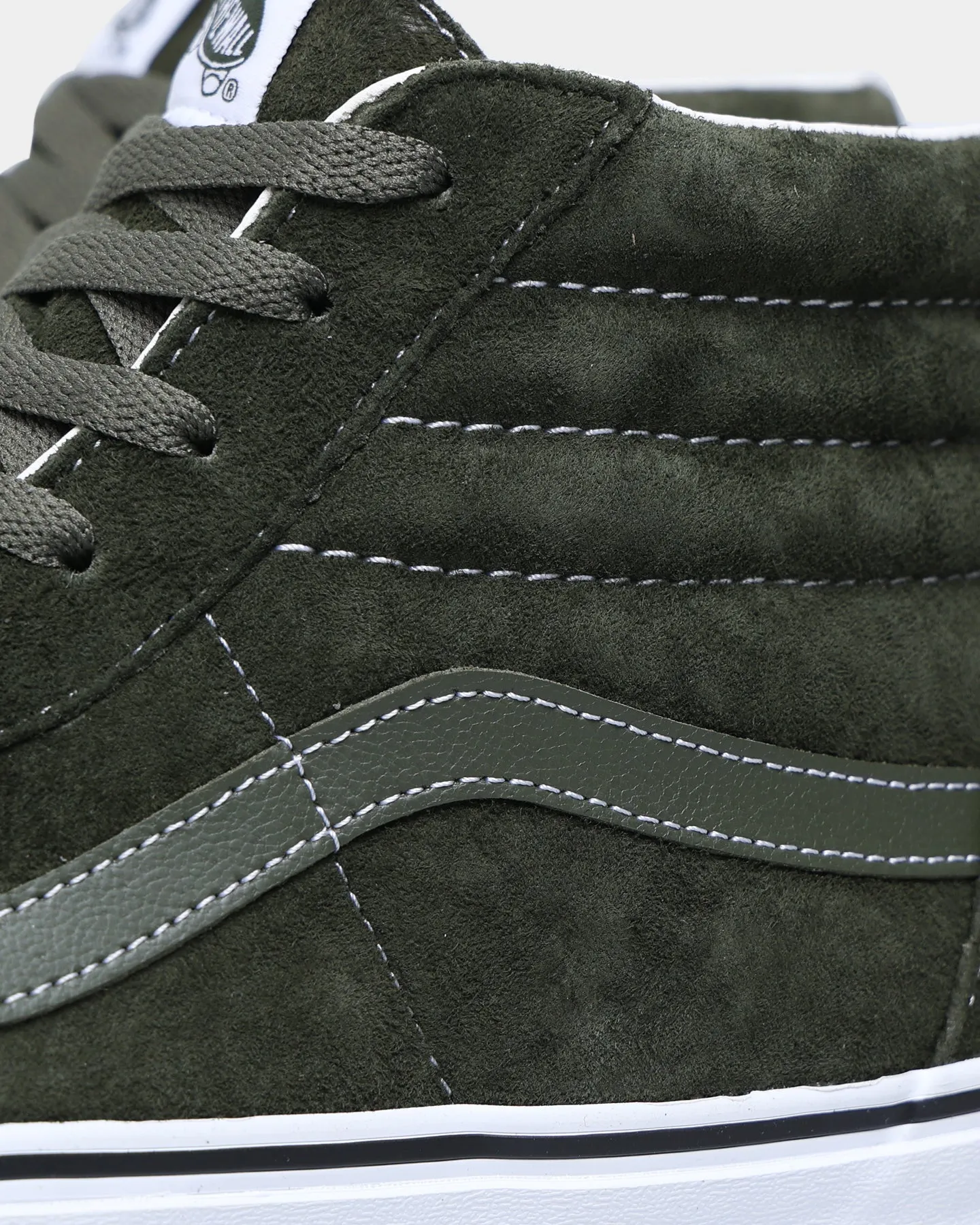 Vans SK8-HI Pig Suede Olive/True White