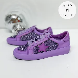 Vintage Havana | Alexis Dip Dye Glitter Sneakers in Purple