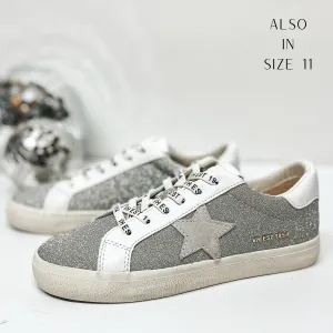 Vintage Havana | Sutton Glitter Sneakers in Silver