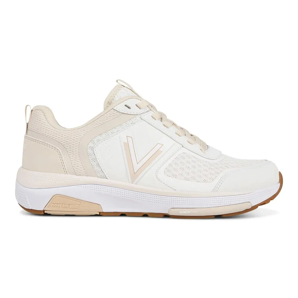 Vionic Walk Strider Walking Shoe White Cream Women's