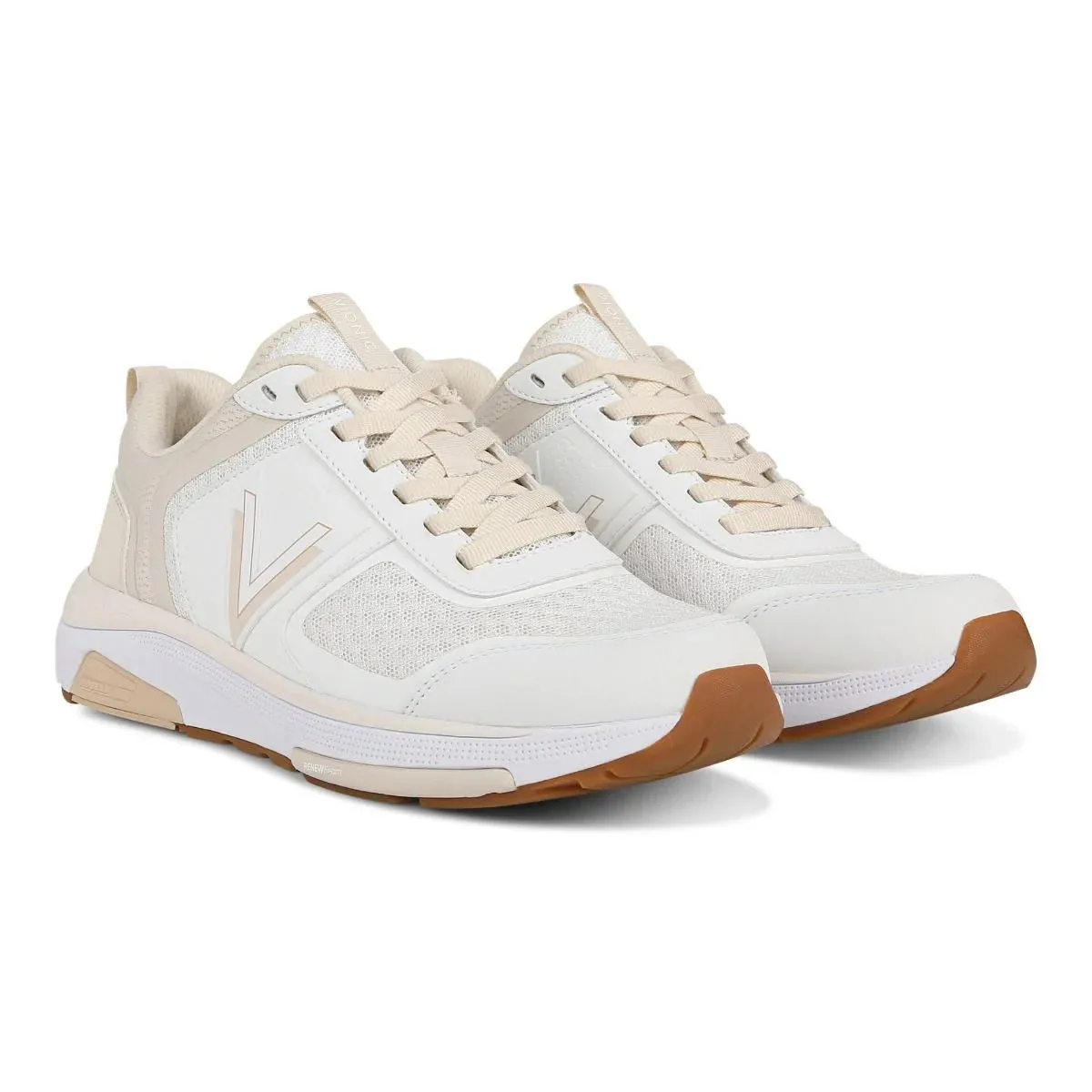 Vionic Walk Strider Walking Shoe White Cream Women's