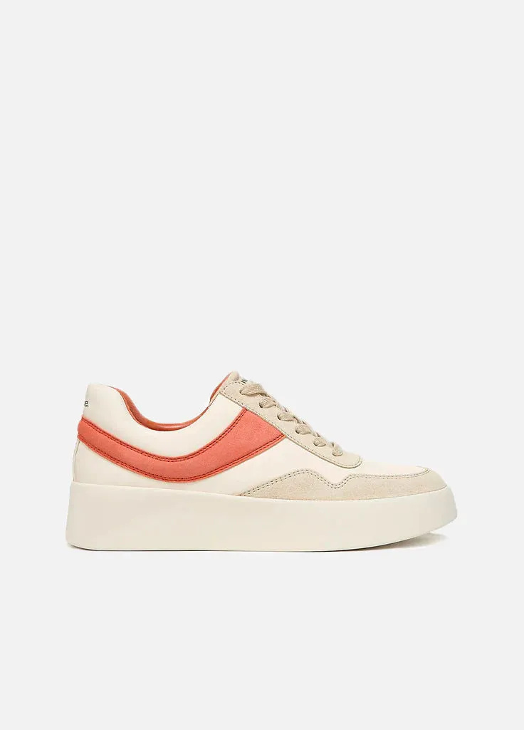 Warren Court Leather Suede Sneaker - Coral Blossom