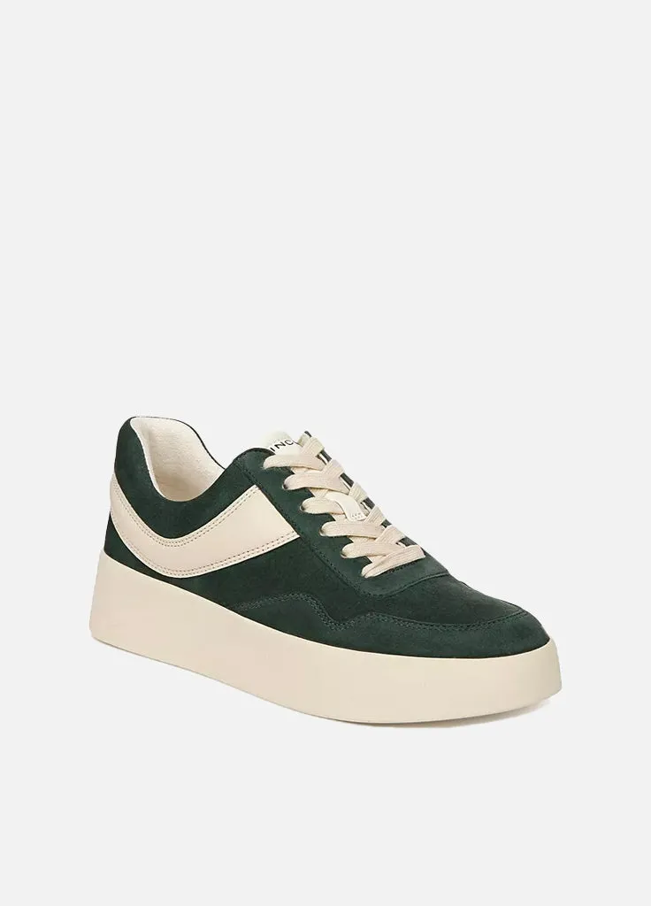 Warren Court Leather Suede Sneaker - Evergreen