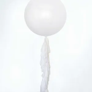 White Paper Tassel Tail - Tassel DIY Garland Kit