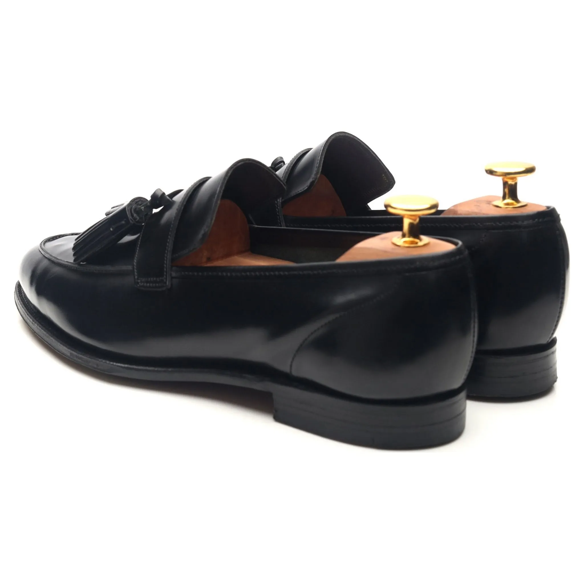 Women's 'Sophie' Black Leather Tassel Loafers UK 5.5 C