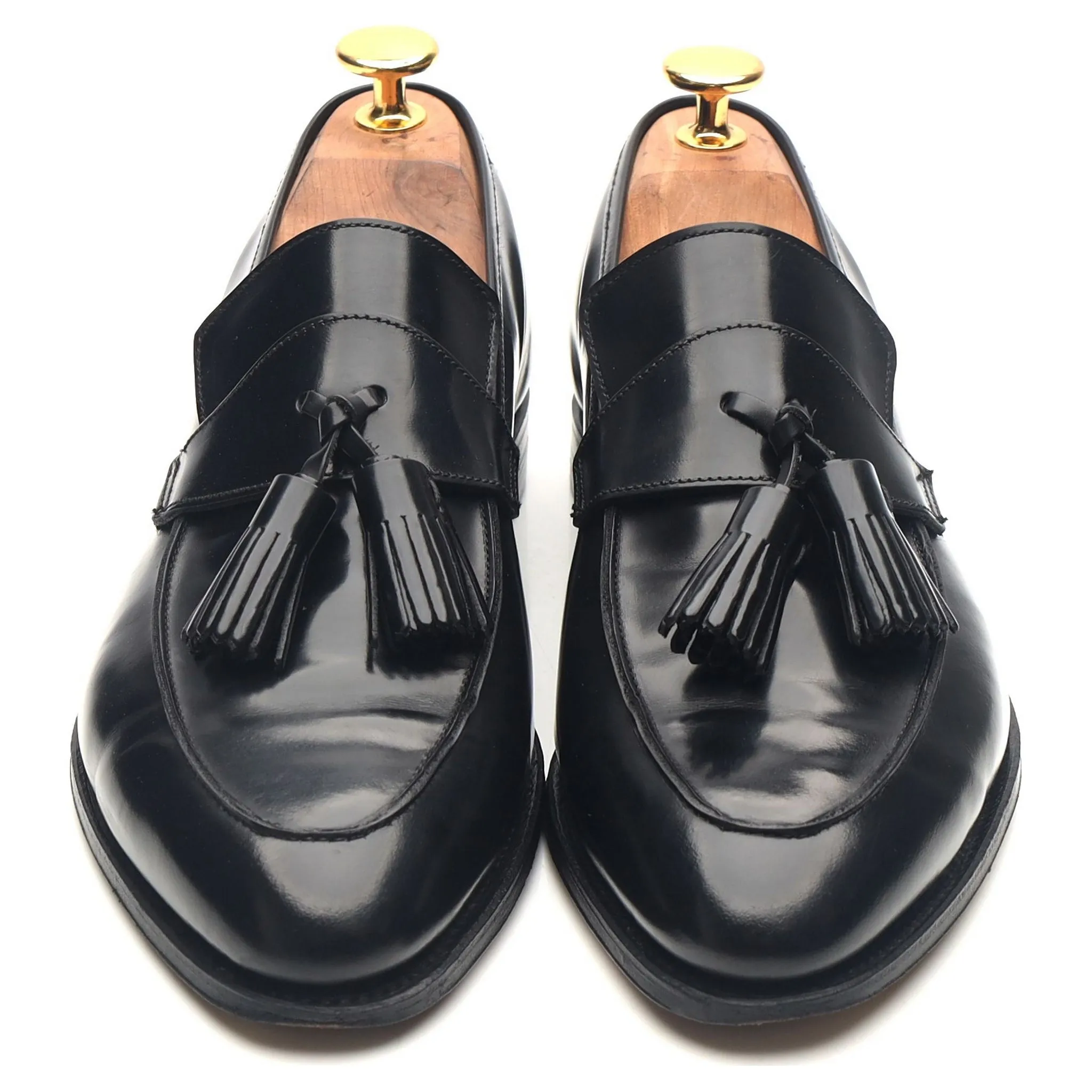 Women's 'Sophie' Black Leather Tassel Loafers UK 5.5 C