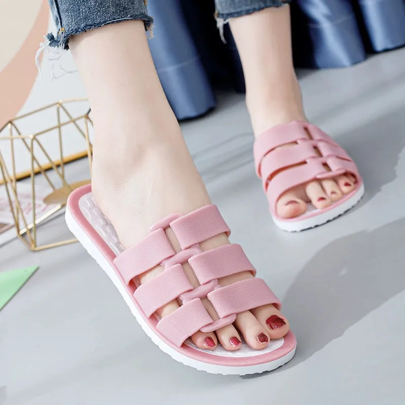 Women's Summer Outdoor Sandals New Arrival Jelly Beach Sandals Flats Soft Bottom Jelly Plastic Sandals for Women