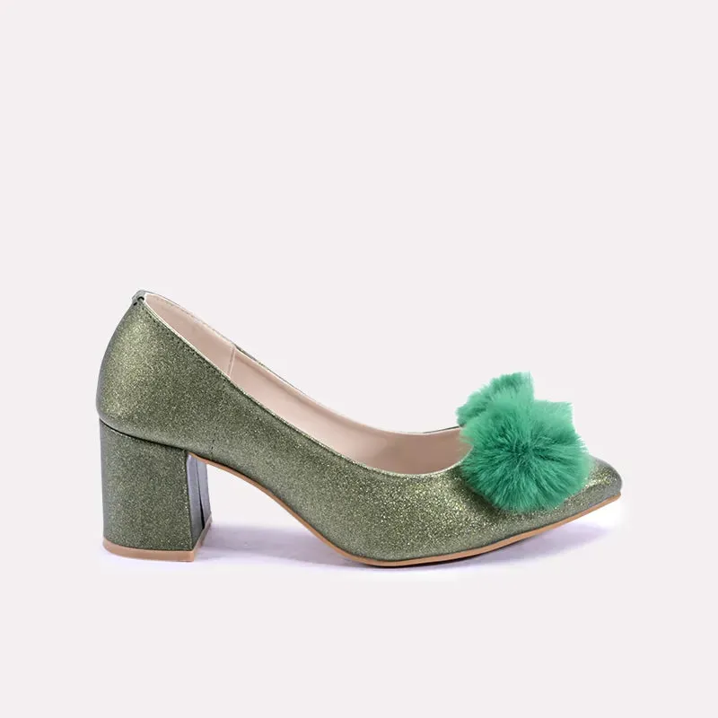 Xanthia Green Fancy Court Shoes 0431114