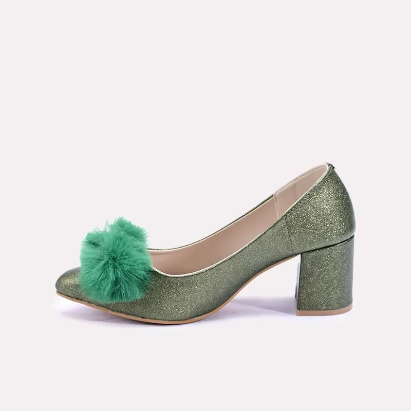 Xanthia Green Fancy Court Shoes 0431114