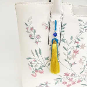 Yellow Silk Tassel Bag Accessory