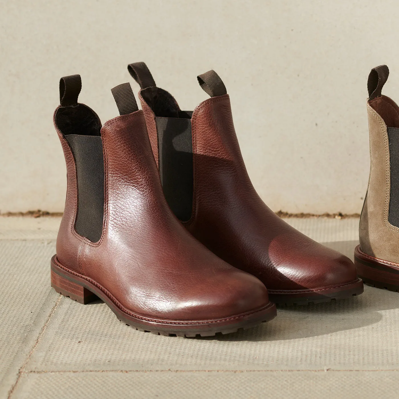 York chelsea boot leather - BROWN